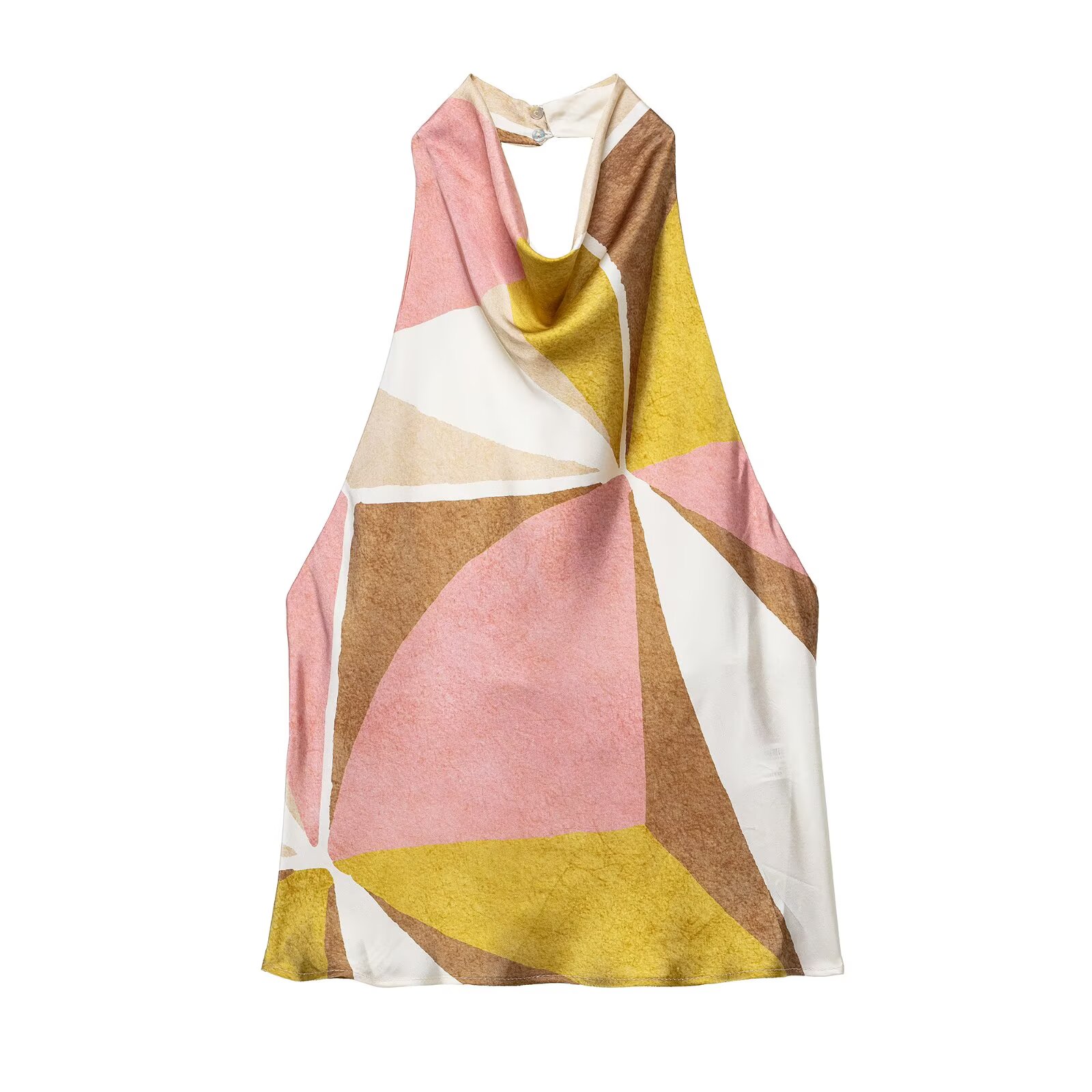 Suspender Tank Top - Zevity 2025 Kadın Şık Geometrik Desenli
